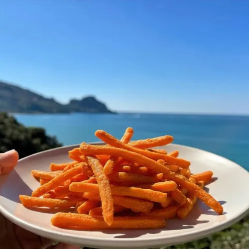 Chips di carote croccanti al forno
