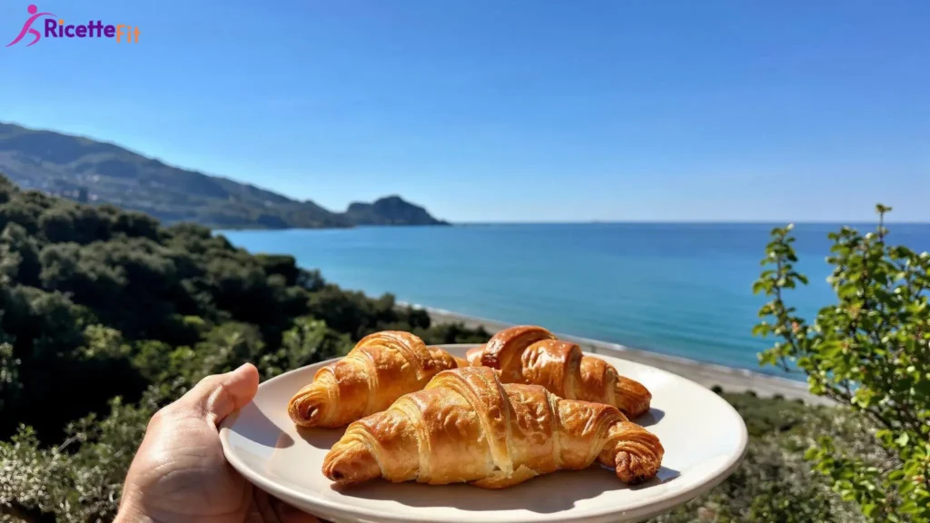 Cornetti light senza impasto su piatto con vista mare a Cefalù