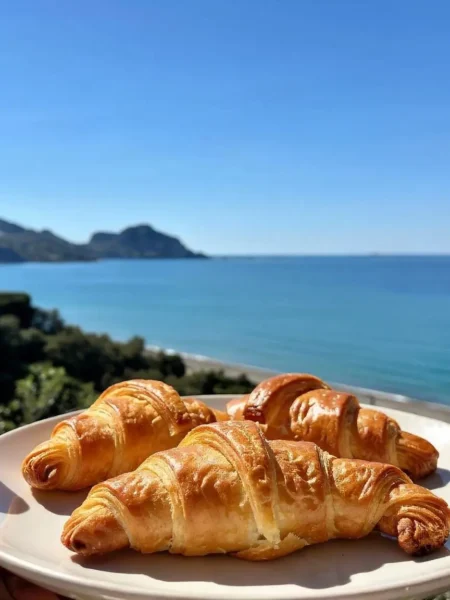 Cornetti light senza impasto su piatto con vista mare a Cefalù