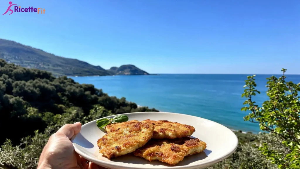 Cotolette di pollo al forno croccanti con vista mare a Cefalù
