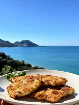 Cotolette di pollo al forno croccanti con vista mare a Cefalù