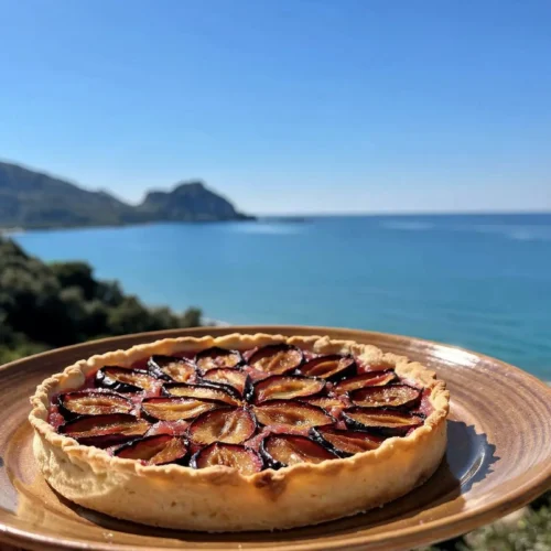 Crostata fit di prugne fresche