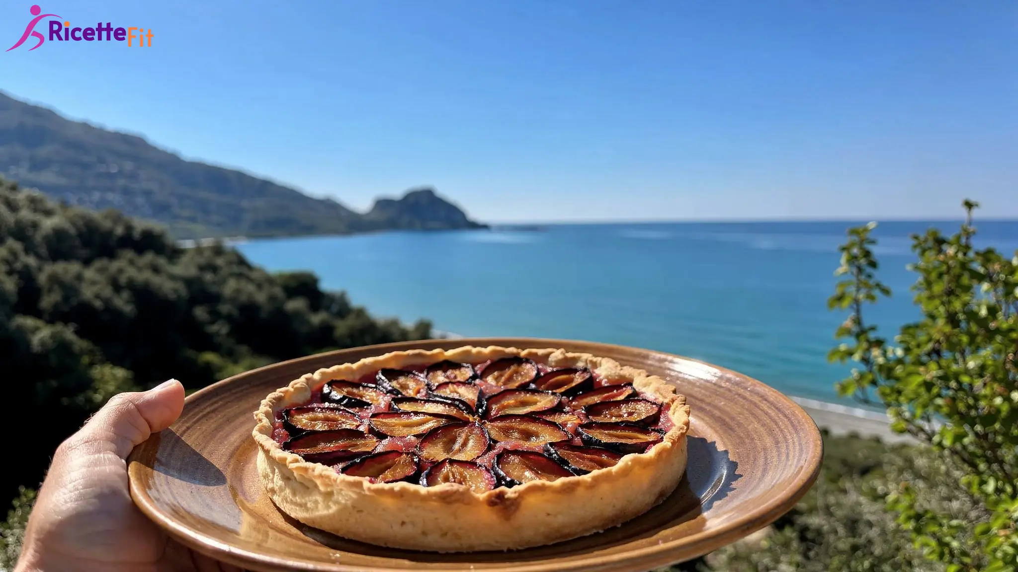 Crostata fit di prugne fresche