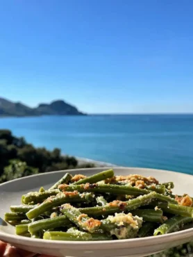 Fagiolini gratinati fit al forno con vista mare a Cefalù