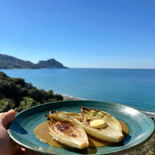 Indivia arrosto al burro e miso