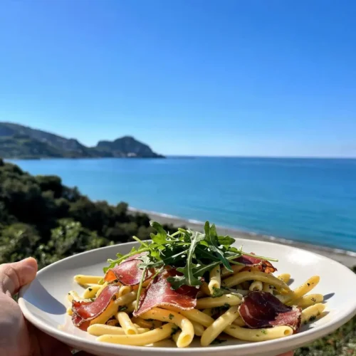 Pasta fredda bresaola e rucola