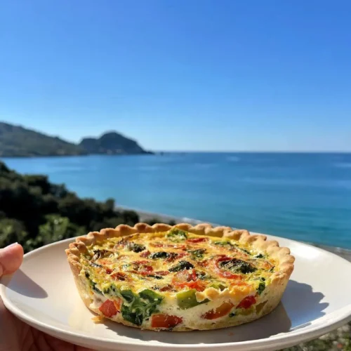 Quiche fit di verdure con brisée leggera allo yogurt