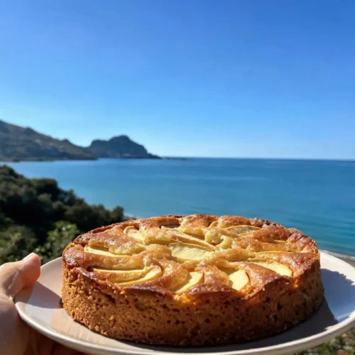 Torta di mele fit allo yogurt con mele a raggiera