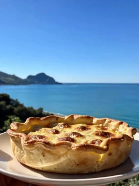 Torta salata pere e Philadelphia fit con vista mare a Cefalù