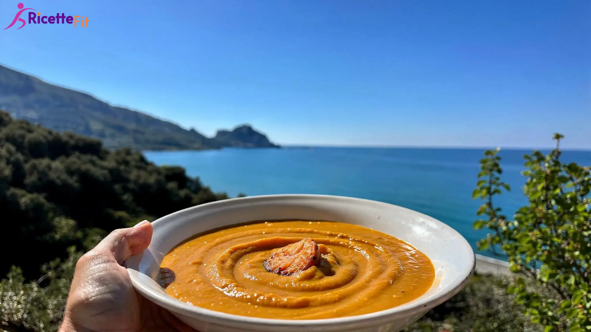 Vellutata fit di zucca e carote con lenticchie rosse