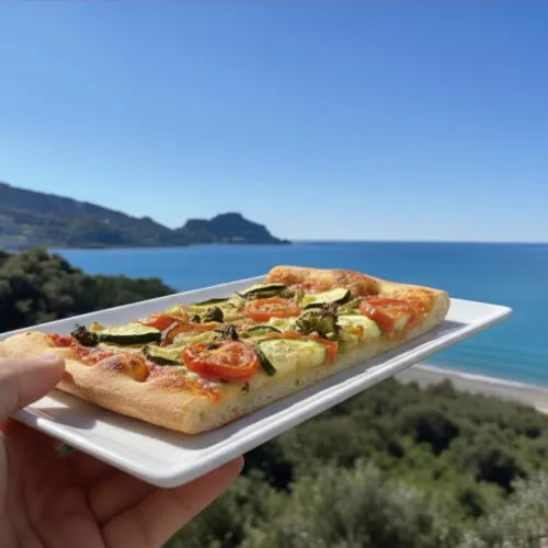 Schiacciata di verdure fit semi-integrale