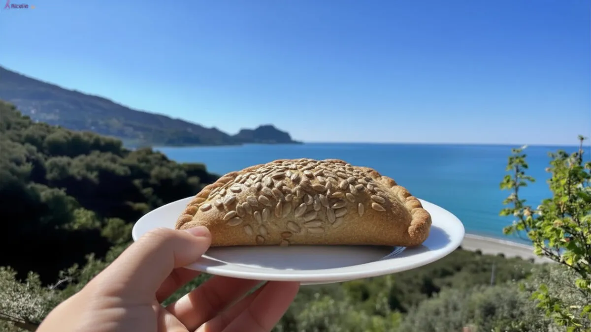 Sofficino integrale al forno con semi di girasole vista mare a Cefalù