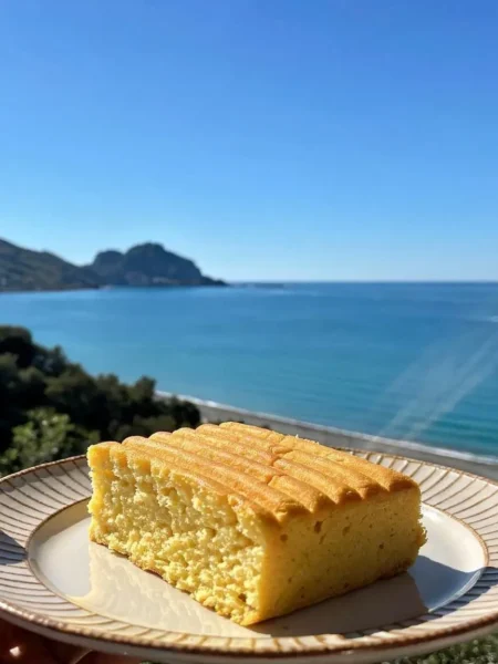 Amor polenta gluten free fit su piatto con vista mare a Cefalù