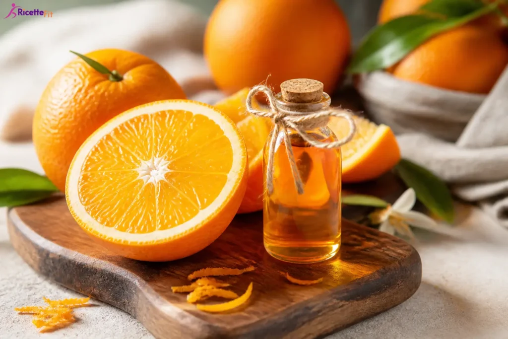 Aroma all’arancio fai da te con arance biologiche e scorze