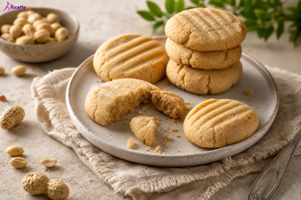 Biscotti al burro d’arachidi light con farina di avena