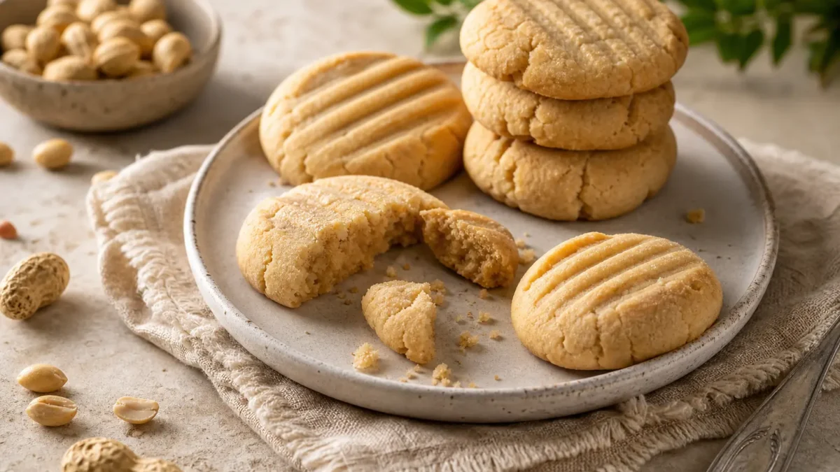 Biscotti al burro d’arachidi light con farina di avena