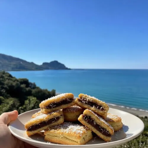 Biscotti al cocco farciti vegan
