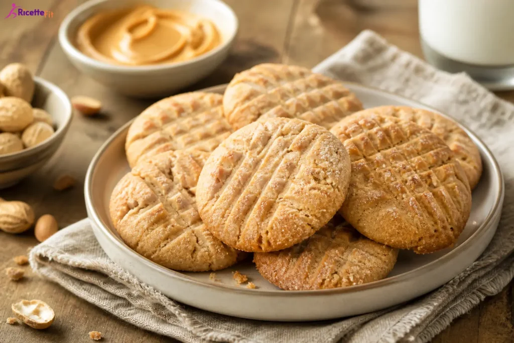 Biscotti light alla maionese con arachidi e burro di arachidi