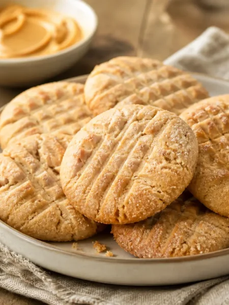 Biscotti light alla maionese con arachidi e burro di arachidi