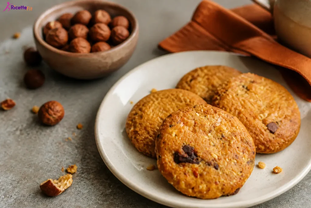 Biscotti speziati alla zucca vegan con nocciole e cioccolato fondente