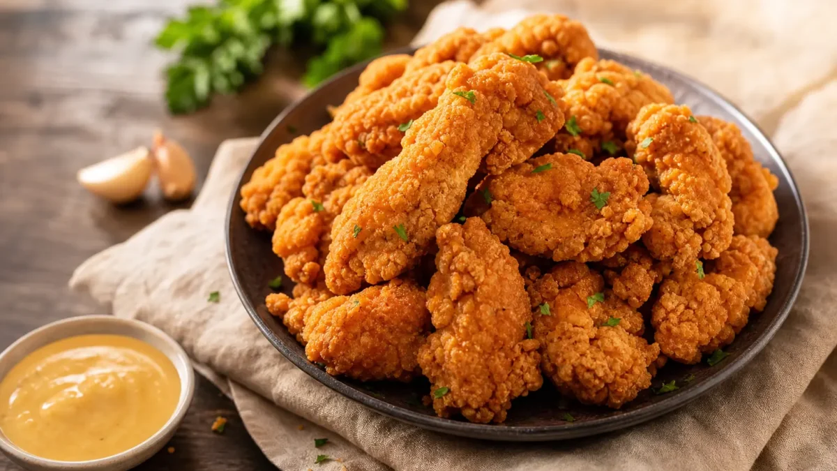 Bocconcini di pollo croccanti fit con salsa alla senape
