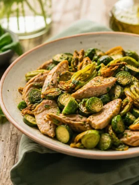 Bocconcini di salmone al tè verde con zucchine, cavoletti e fiori di zucca