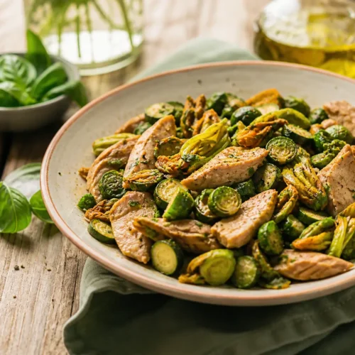 Bocconcini di salmone al tè verde con verdure