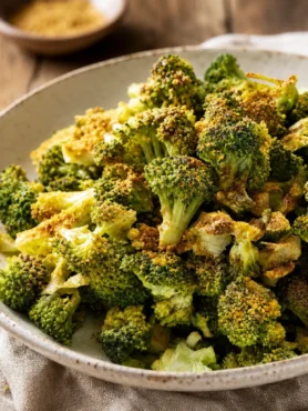 Broccoli speziati al forno con pangrattato integrale e limone