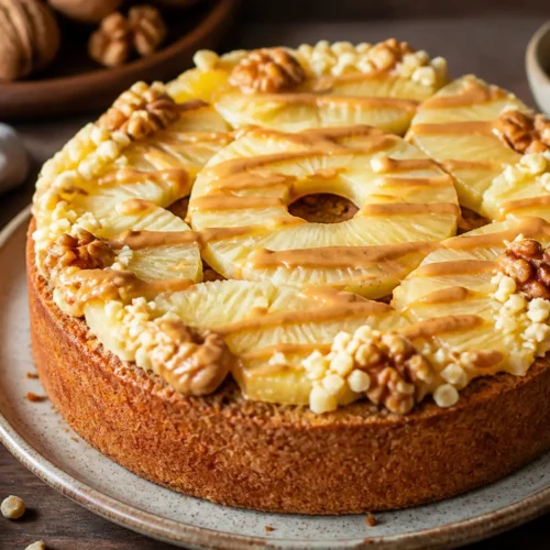 Cake proteico all’ananas frullato