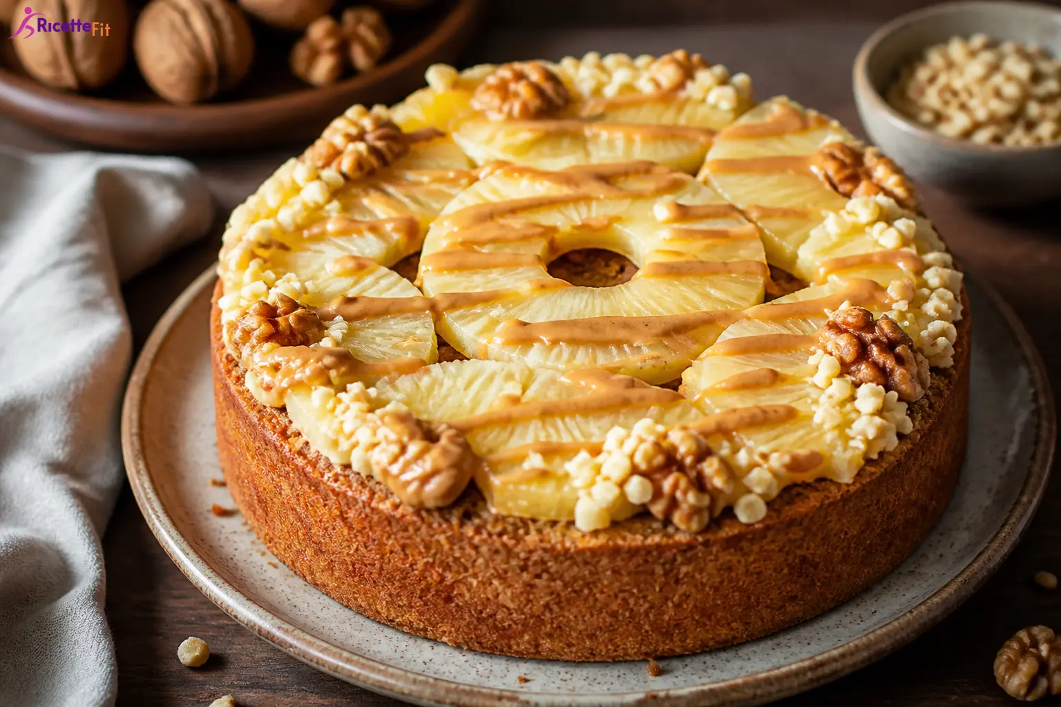 Cake proteico all’ananas frullato