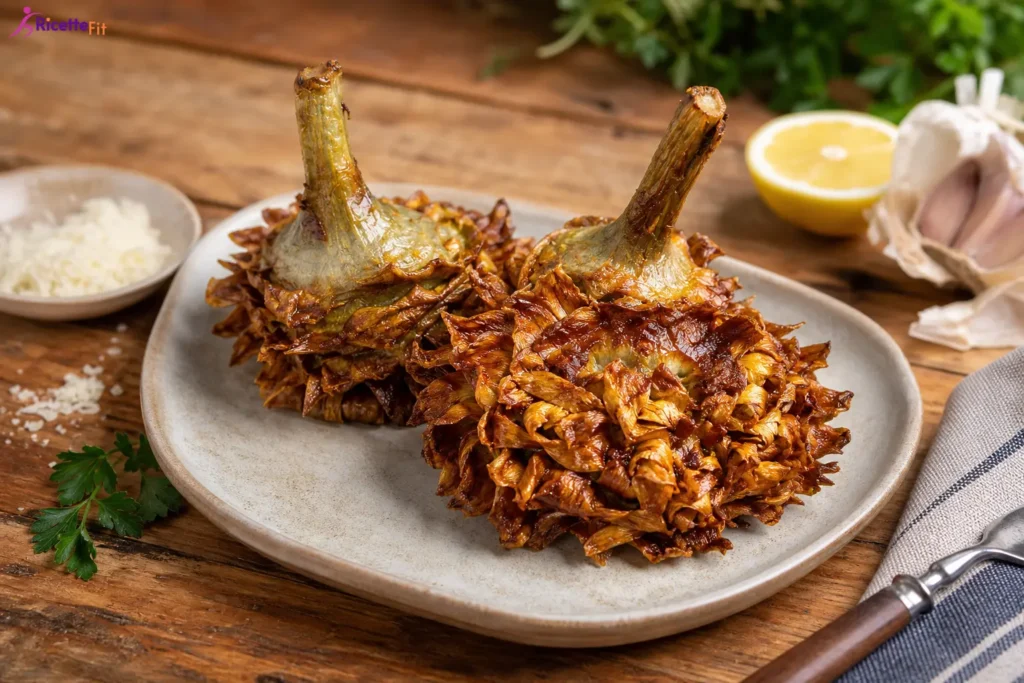 Carciofi alla giudia fit croccanti in friggitrice ad aria