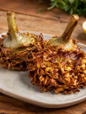 Carciofi alla giudia fit croccanti in friggitrice ad aria