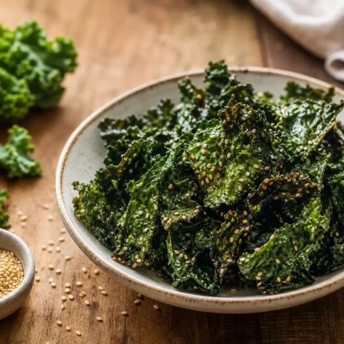 Chips di Cavolo Nero al Forno con Sesamo