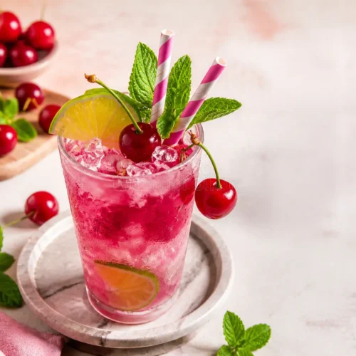 Cocktail rinfrescante alla ciliegia