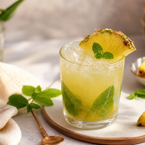 Cocktail rinfrescante ananas e menta