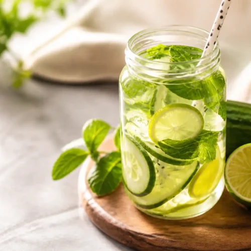 Cocktail rinfrescante Cetriolo Lime e Menta