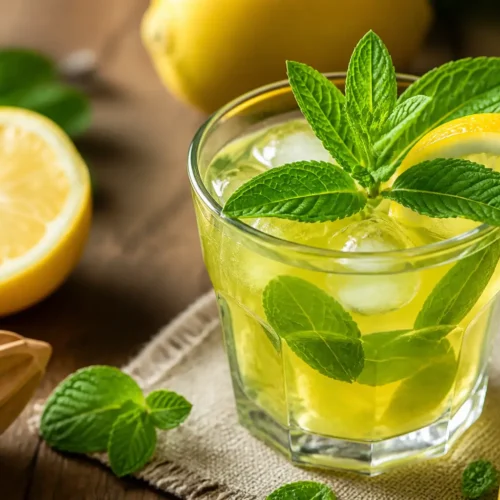 Cocktail rinfrescante tè verde e limone