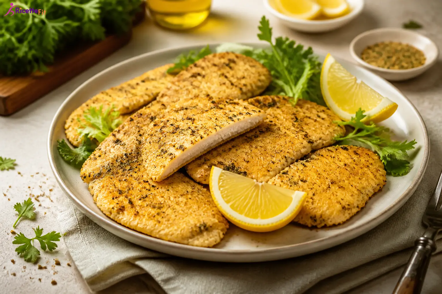 Cotoletta di pollo alla palermitana al forno