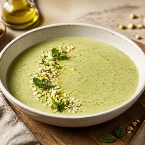 Crema di zucchine con mela verde e yogurt greco