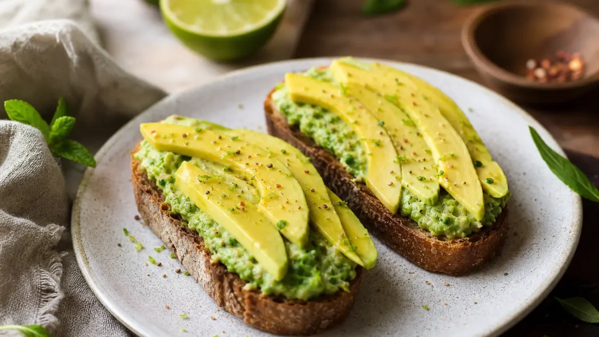 Crostoni fit di avocado, mango e lime su pane integrale