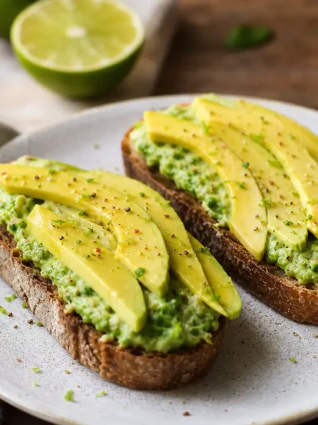 Crostoni fit di avocado, mango e lime su pane integrale