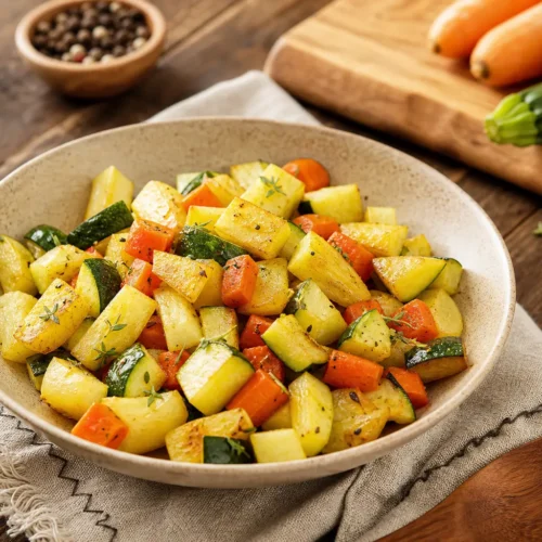 Daikon in padella con verdure miste
