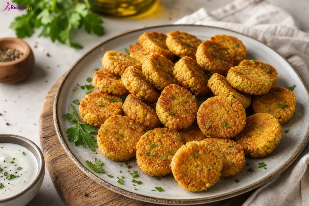 Falafel light al forno con salsa allo yogurt greco