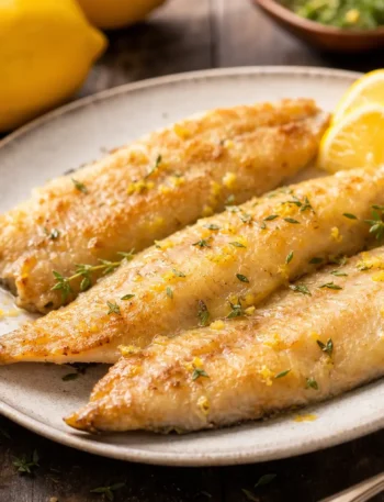 Filetti di sgombro al limone dorati con timo fresco