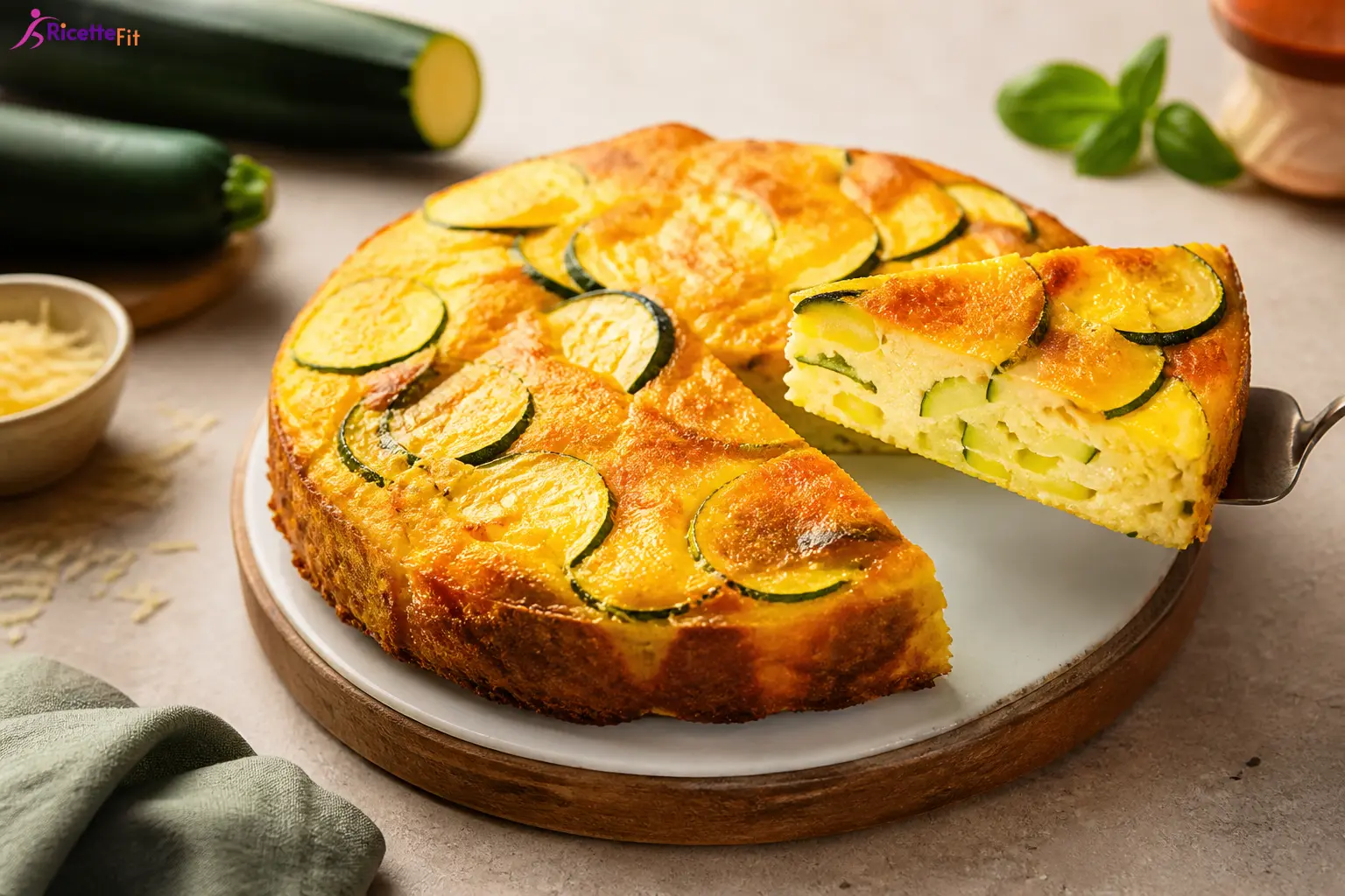 Frittata di zucchine e menta al forno (Gateau)