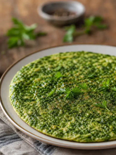 Frittata fit con spinaci e pecorino su piatto
