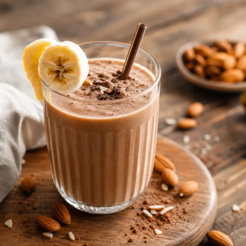 Frullato di Caffè Banana e Mandorle Fit