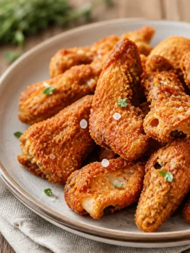 Funghi cardoncelli croccanti alla paprika con salsa rossa fit