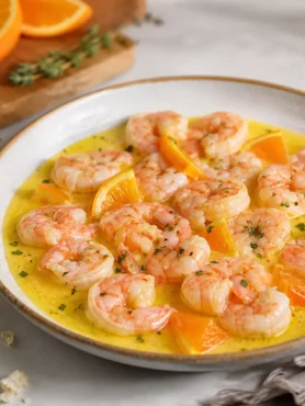 Gamberi marinati agli agrumi con salsa all’arancia