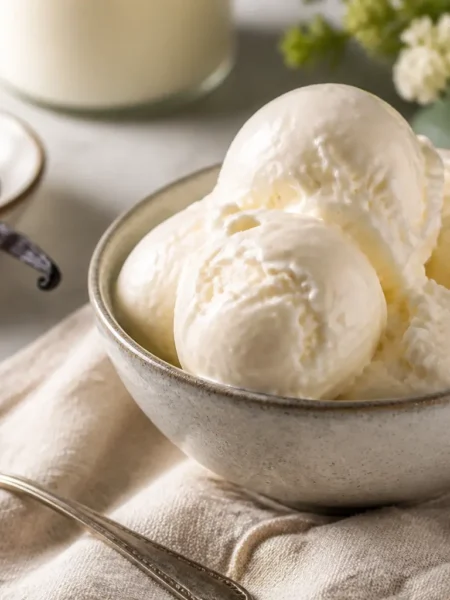 Gelato furbo con 2 ingredienti servito in ciotola